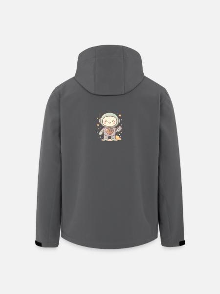 Kawaii-Roboter mit mechanischem Herzen - Recycelte Männer Softshell-Jacke von Stanley/Stella - Schwarz