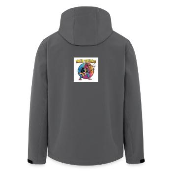 Rock Saurus Gitarrenheld - Recycelte Männer Softshell-Jacke von Stanley/Stella - Anthrazit - Hinten - AI Model Male 185 light (185cm)