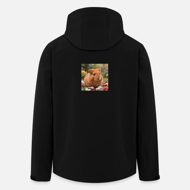 Blumiger Hamstertraum - Recycelte Männer Softshell-Jacke von Stanley/Stella - Schwarz