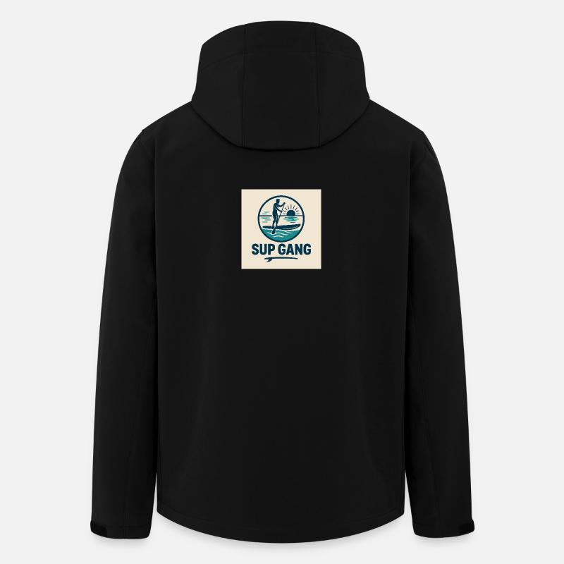 SUP GANG at sunset - Men’s Recycled Softshell Jacket by Stanley/Stella - black