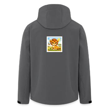 Sunny the Little Lion - Men’s Recycled Softshell Jacket by Stanley/Stella - anthracite - Back - AI Model Male 185 light (185cm)