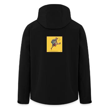 Pur Rock N Roll - Veste softshell homme en polyester recyclé Stanley/Stella - noir - Dos - AI Model Male 185 light (185cm)