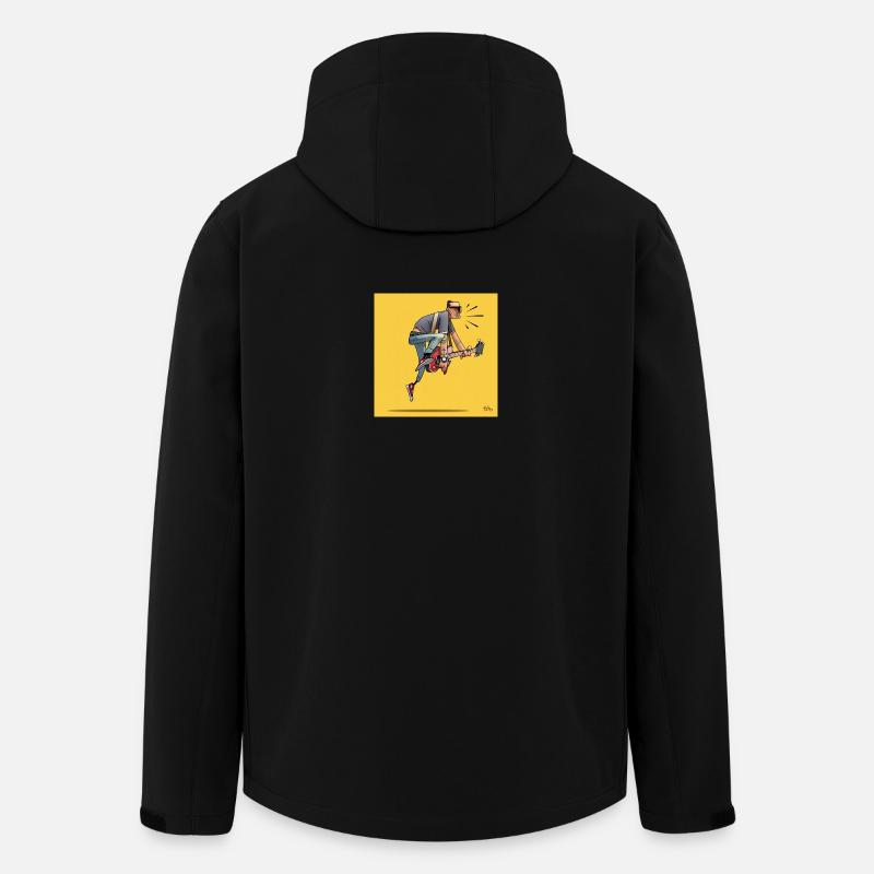 Pur Rock N Roll - Veste softshell homme en polyester recyclé Stanley/Stella - noir