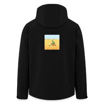Graine d’espoir en désert - Veste softshell homme en polyester recyclé Stanley/Stella - noir - Dos - AI Model Male 185 light (185cm)
