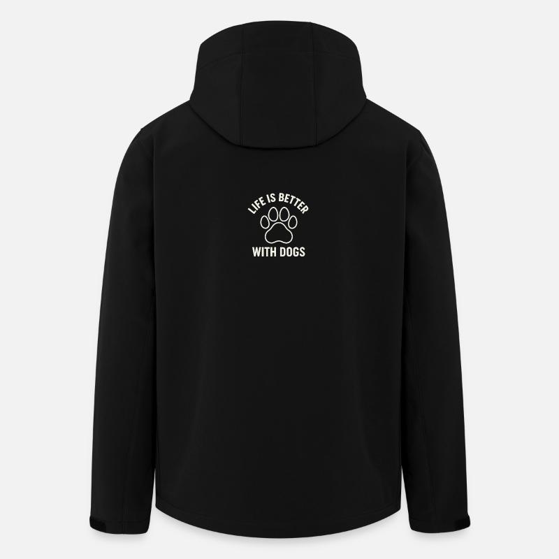 Leben mit Hund: Pfotenliebe - Recycelte Männer Softshell-Jacke von Stanley/Stella - Schwarz