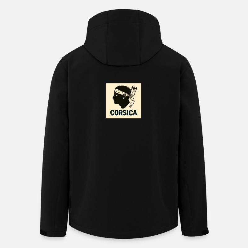 souvenirs corses - Veste softshell homme en polyester recyclé Stanley/Stella - noir