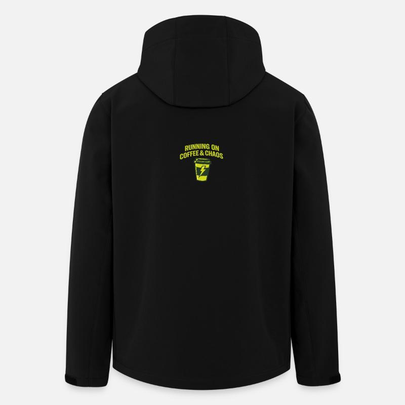 Kaffee & Chaos: Laufmodus - Recycelte Männer Softshell-Jacke von Stanley/Stella - Schwarz