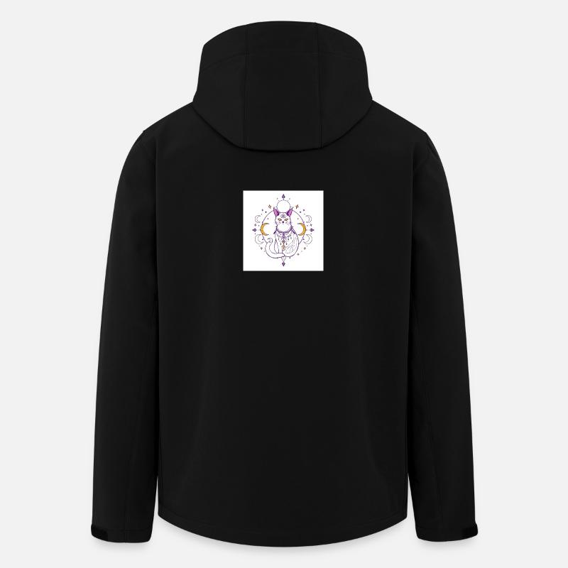 mystisch-Katze-Mond-himmlisch-A - Recycelte Männer Softshell-Jacke von Stanley/Stella - Schwarz