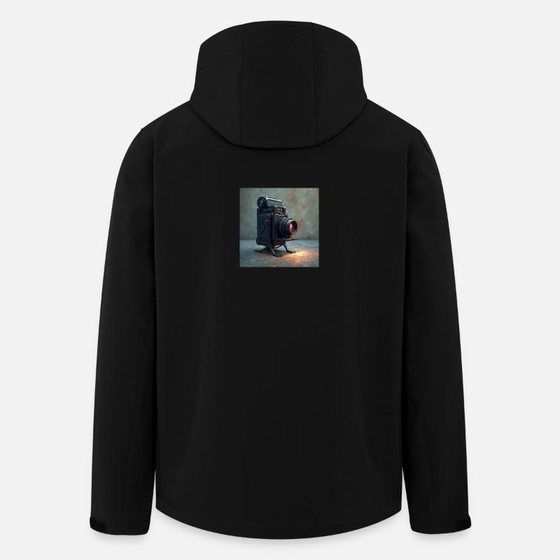 Kamera - Recycelte Männer Softshell-Jacke von Stanley/Stella - Schwarz