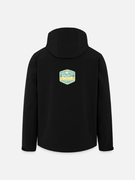 Decaf? No – Lifetime Coffee Badge - Men’s Recycled Softshell Jacket by Stanley/Stella - black
