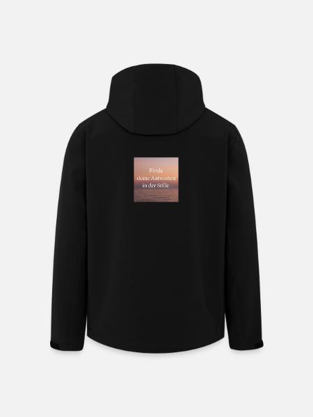 Antworten in der Stille - Recycelte Männer Softshell-Jacke von Stanley/Stella - Schwarz