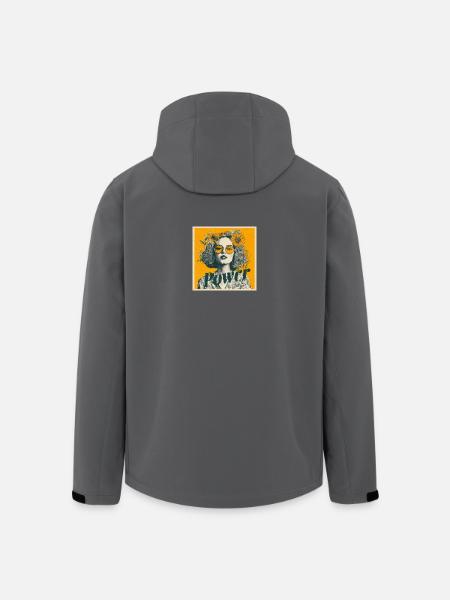 Power! Girl! Sunflower! - Men’s Recycled Softshell Jacket by Stanley/Stella - black