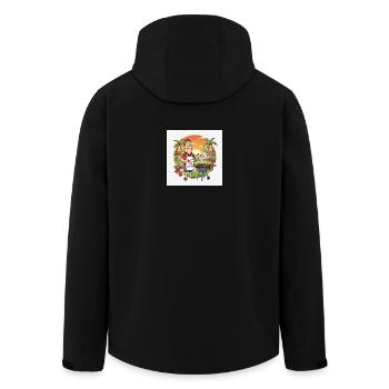 Grillmeister - Recycelte Männer Softshell-Jacke von Stanley/Stella - Schwarz - Hinten - AI Model Male 185 light (185cm)