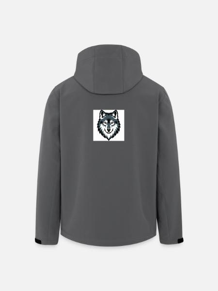 Wolf Graphic Emblem - Men’s Recycled Softshell Jacket by Stanley/Stella - black
