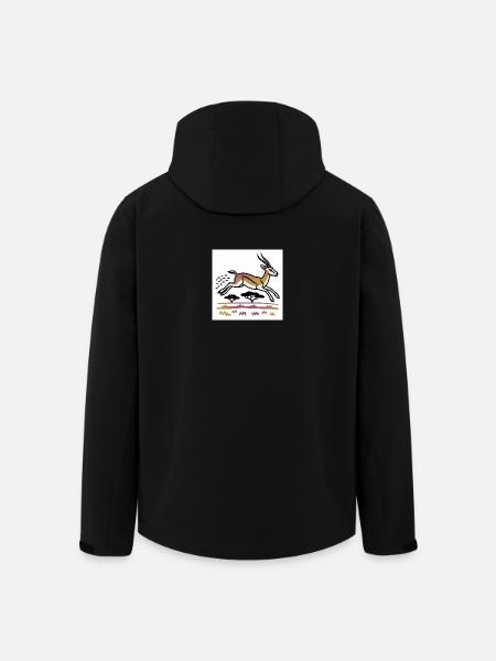 Gazelle in golden landscape - Men’s Recycled Softshell Jacket by Stanley/Stella - black