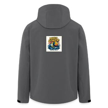 Vague Power Water Polo - Veste softshell homme en polyester recyclé Stanley/Stella - charbon - Dos - AI Model Male 185 light (185cm)
