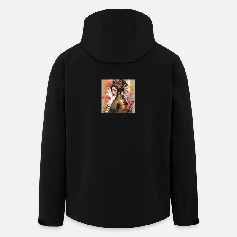 Blütenkriegerin in Goldrüstung - Recycelte Männer Softshell-Jacke von Stanley/Stella - Schwarz