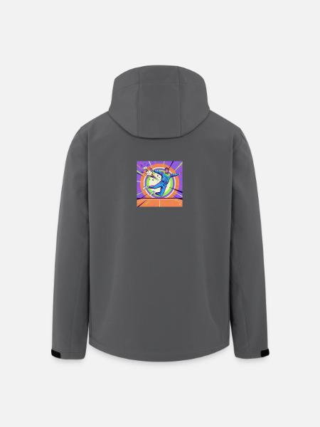 Neon Pop Tennis Star Retro Style - Men’s Recycled Softshell Jacket by Stanley/Stella - black