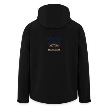 professeur superhéros enseignant humour cadeau ren - Veste softshell homme en polyester recyclé Stanley/Stella - noir - Dos - AI Model Male 185 light (185cm)