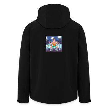 Collection de dessins animés masculins GIDAGI - Veste softshell homme en polyester recyclé Stanley/Stella - noir - Dos - AI Model Male 185 light (185cm)
