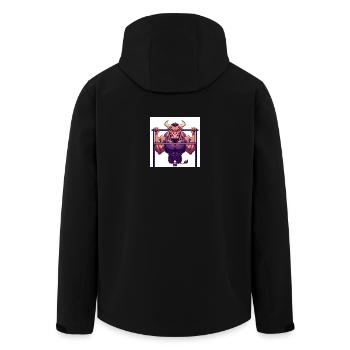GIDAGI Fitness-Cartoons-Sammlung - Recycelte Männer Softshell-Jacke von Stanley/Stella - Schwarz - Hinten - AI Model Male 185 light (185cm)