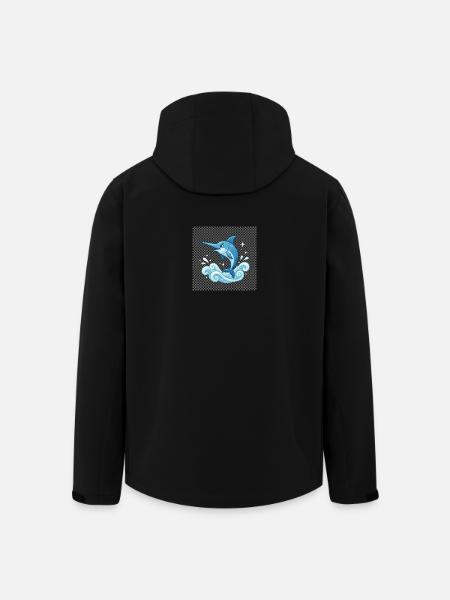 Water dolphin jumping motif - Men’s Recycled Softshell Jacket by Stanley/Stella - black