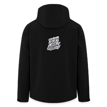 Caniget Numberss, s’il vous plaît 3D Metal - Veste softshell homme en polyester recyclé Stanley/Stella - noir - Dos - AI Model Male 185 light (185cm)