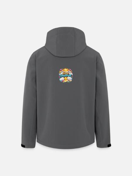 Stay Positive Rainbow Kawaii - Men’s Recycled Softshell Jacket by Stanley/Stella - black