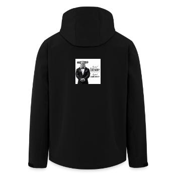 Limitierter Eintritt: Hai im Smoking - Recycelte Männer Softshell-Jacke von Stanley/Stella - Schwarz - Hinten - AI Model Male 185 light (185cm)