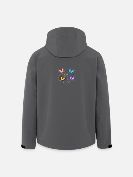 Butterflies - Men’s Recycled Softshell Jacket by Stanley/Stella - black