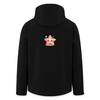 Starfish - Men’s Recycled Softshell Jacket by Stanley/Stella - black - Back - AI Model Male 185 light (185cm)