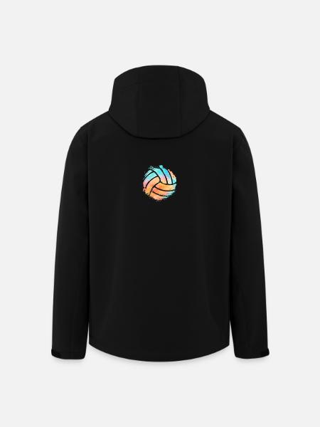 Volleyvall sur la plage - Veste softshell homme en polyester recyclé Stanley/Stella - noir