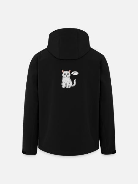 Wondered Cat Comic - Men’s Recycled Softshell Jacket by Stanley/Stella - black