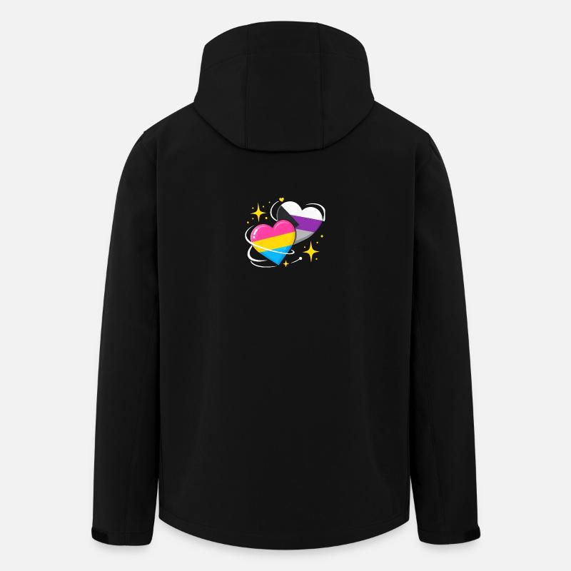 Panromantischer Demisexueller - Recycelte Männer Softshell-Jacke von Stanley/Stella - Schwarz