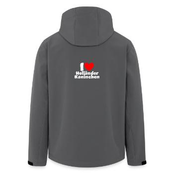 I Love Holländerkaninchen - Recycelte Männer Softshell-Jacke von Stanley/Stella - Schwarz - Hinten - AI Model Male 185 light (185cm)