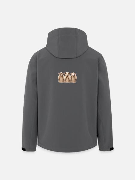 The Three Sheep - Men’s Recycled Softshell Jacket by Stanley/Stella - black