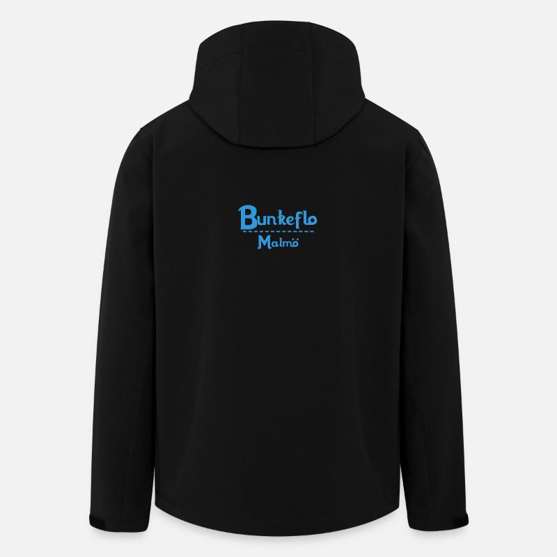 Centrum Malmö – Blue Text Design - Men’s Recycled Softshell Jacket by Stanley/Stella - black