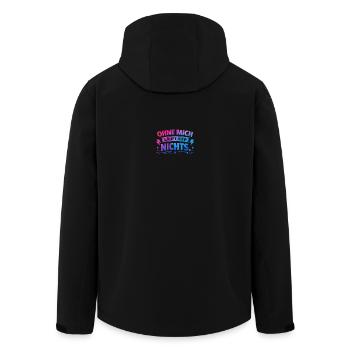 Rien ne marche ici sans moi. - Veste softshell homme en polyester recyclé Stanley/Stella - noir - Dos - AI Model Male 185 light (185cm)