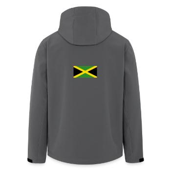 National Flag Of Jamaica - Men’s Recycled Softshell Jacket by Stanley/Stella - black - Back - AI Model Male 185 light (185cm)