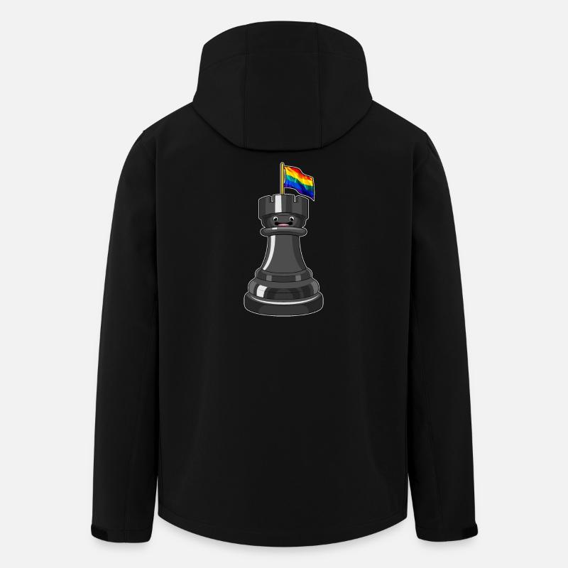 Schachfigur Turm Schach - Recycelte Männer Softshell-Jacke von Stanley/Stella - Schwarz