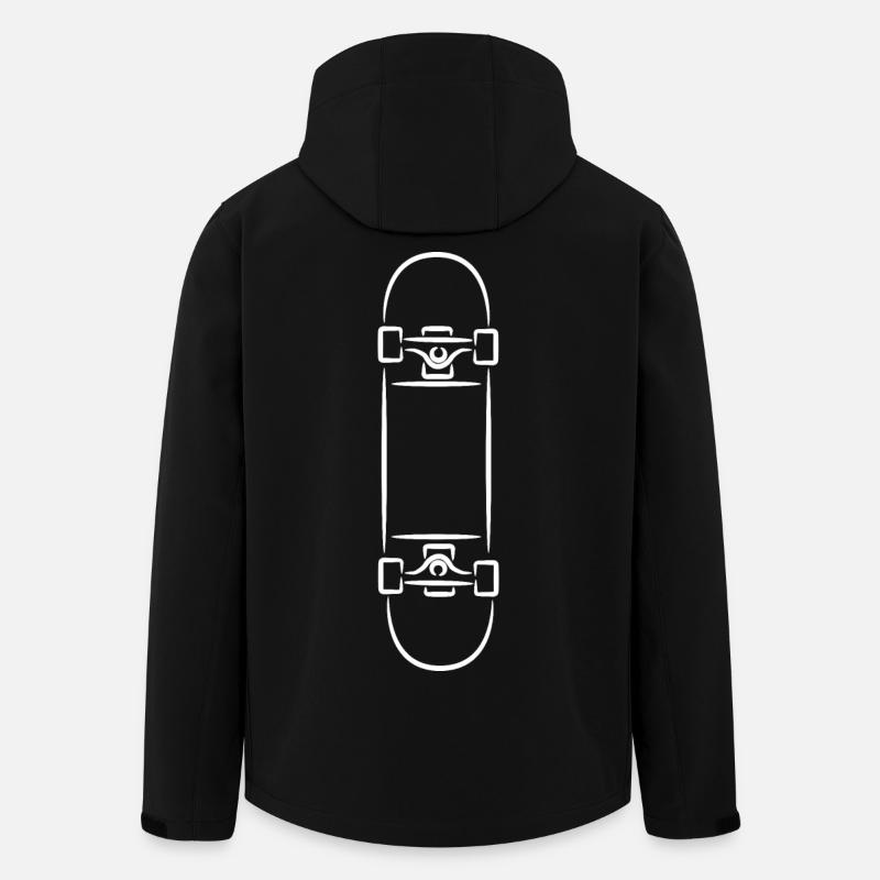 Skateboard Skizze - Recycelte Männer Softshell-Jacke von Stanley/Stella - Schwarz