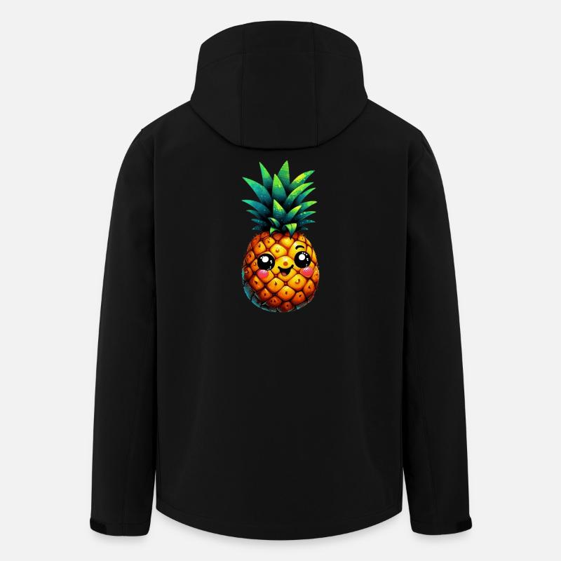 Ananas - Veste softshell homme en polyester recyclé Stanley/Stella - noir