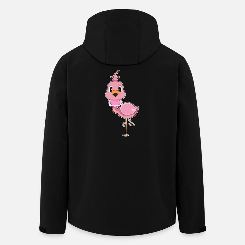 Flamingo Baby Lätzchen - Recycelte Männer Softshell-Jacke von Stanley/Stella - Schwarz