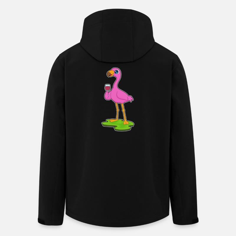 Flamingo Rotwein - Recycelte Männer Softshell-Jacke von Stanley/Stella - Schwarz