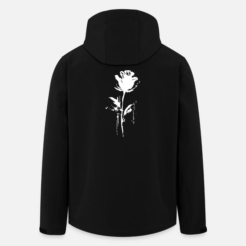 Rose splatter Urban Style - Men’s Recycled Softshell Jacket by Stanley/Stella - black