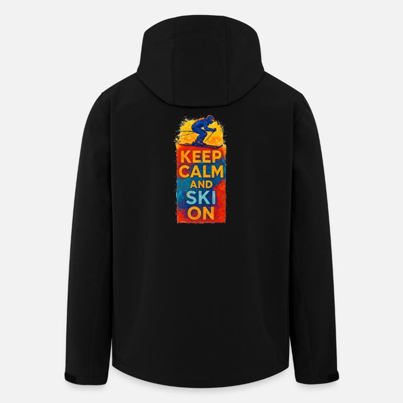 Keep Calm and Ski On - Men’s Recycled Softshell Jacket by Stanley/Stella - black