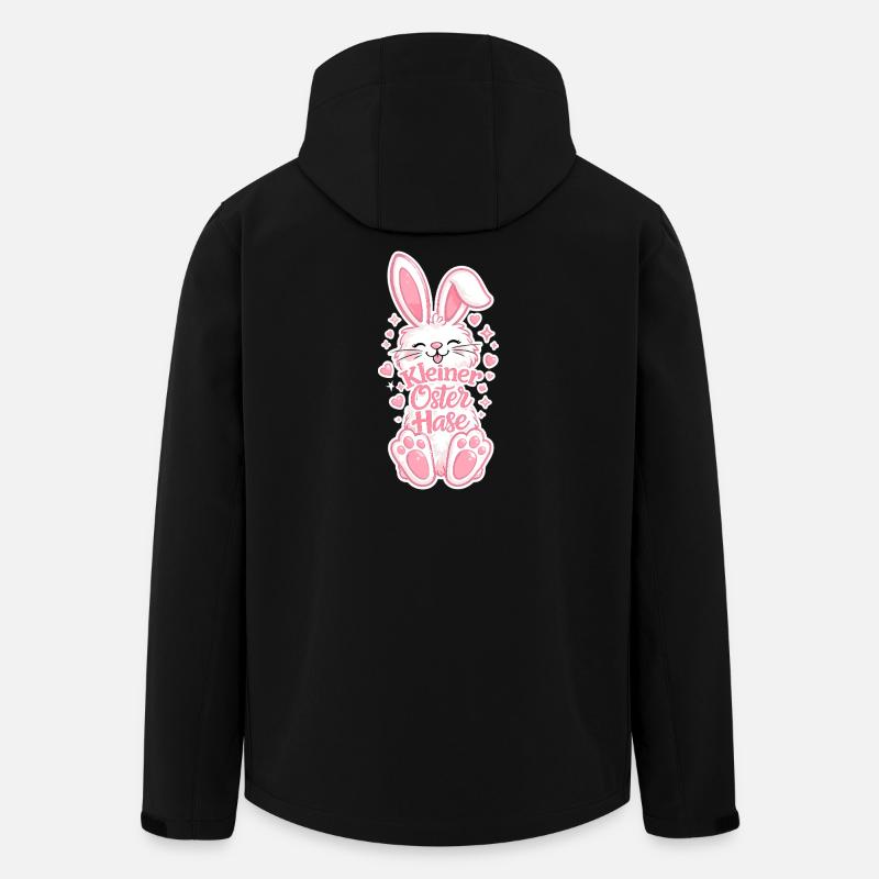 Petit Lapin de Pâques en rose - Veste softshell homme en polyester recyclé Stanley/Stella - noir