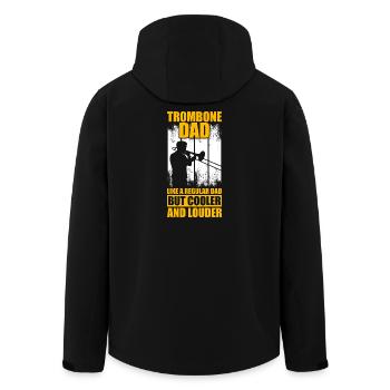 Trombone Dad Trombone Trombone Player Trombonist - Men’s Recycled Softshell Jacket by Stanley/Stella - black - Back - AI Model Male 185 light (185cm)