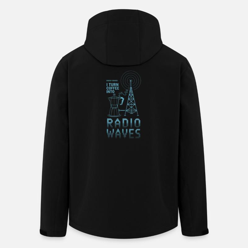 Kaffee in Radiowellen - Recycelte Männer Softshell-Jacke von Stanley/Stella - Schwarz