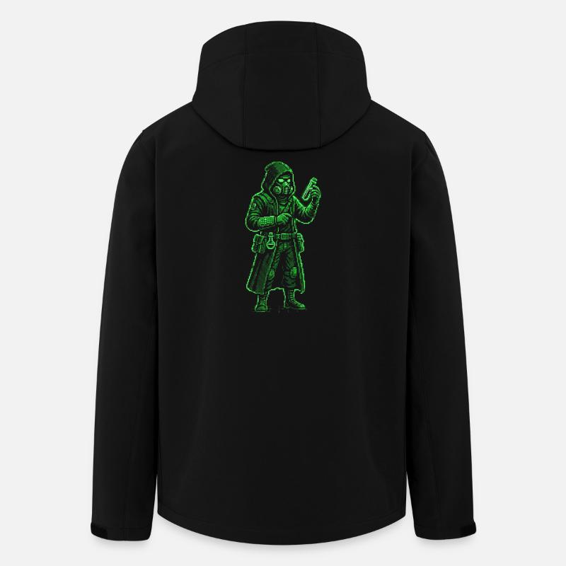 Punk Apotheker Pixel Art Retro Hacker - Recycelte Männer Softshell-Jacke von Stanley/Stella - Schwarz